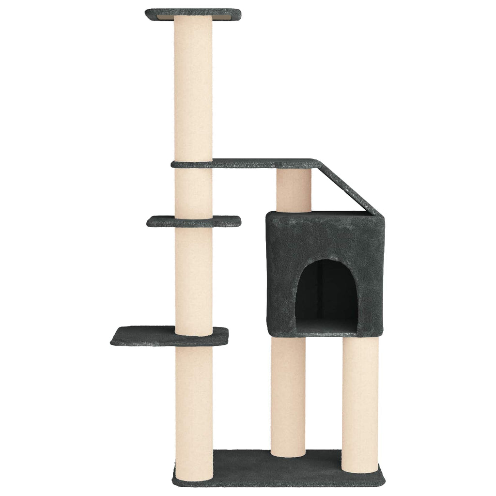 Δέντρο γάτας με στύλους ξύρας Σκούρο Γκρι 183 cm