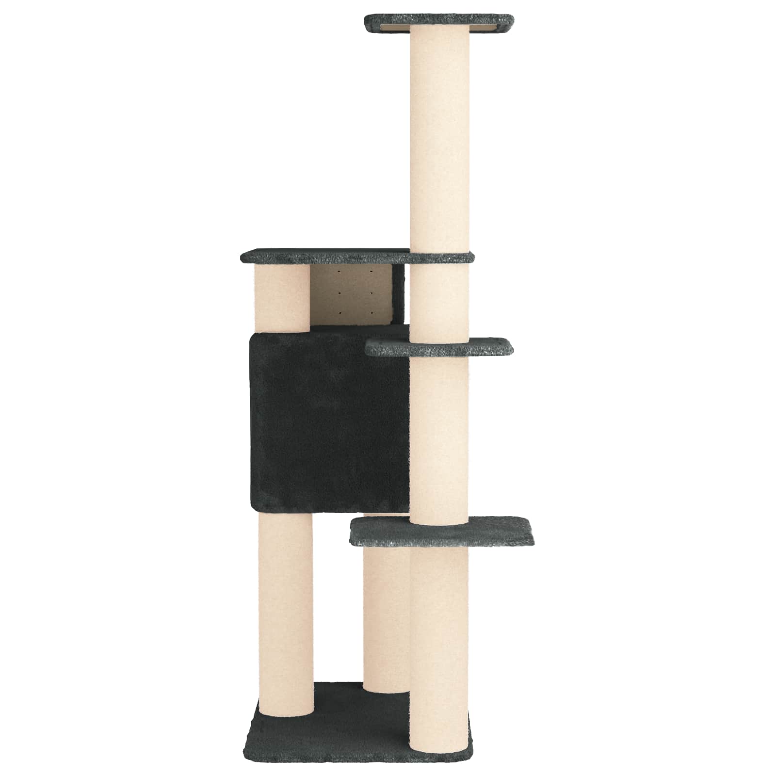 Δέντρο γάτας με στύλους ξύρας Σκούρο Γκρι 183 cm