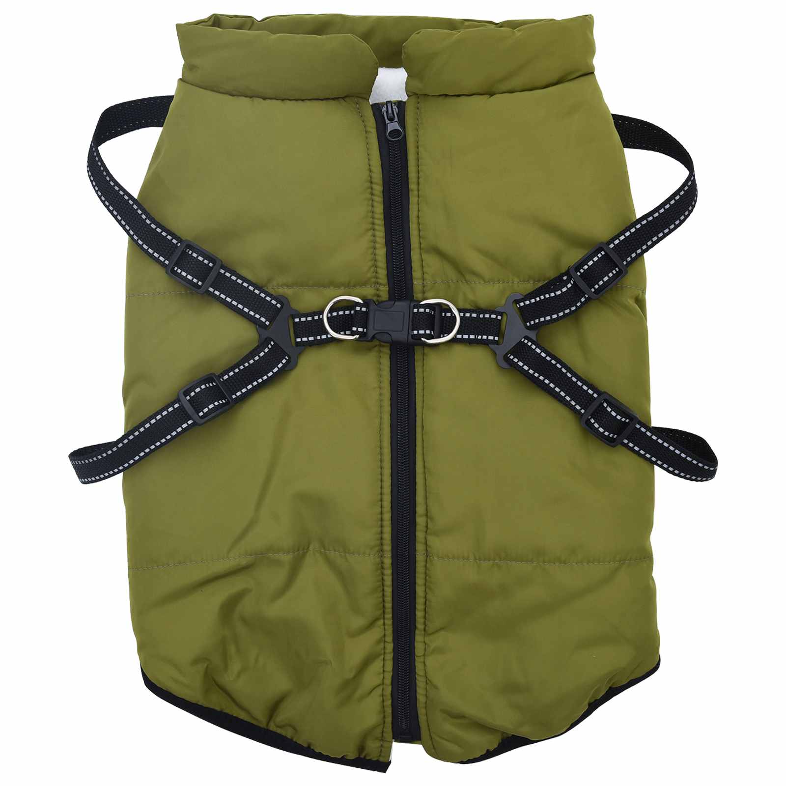 Μπουφάν Σκύλου Στρατιωτικό Πράσινο Μ52 Φλις και Πολυεστέρας
