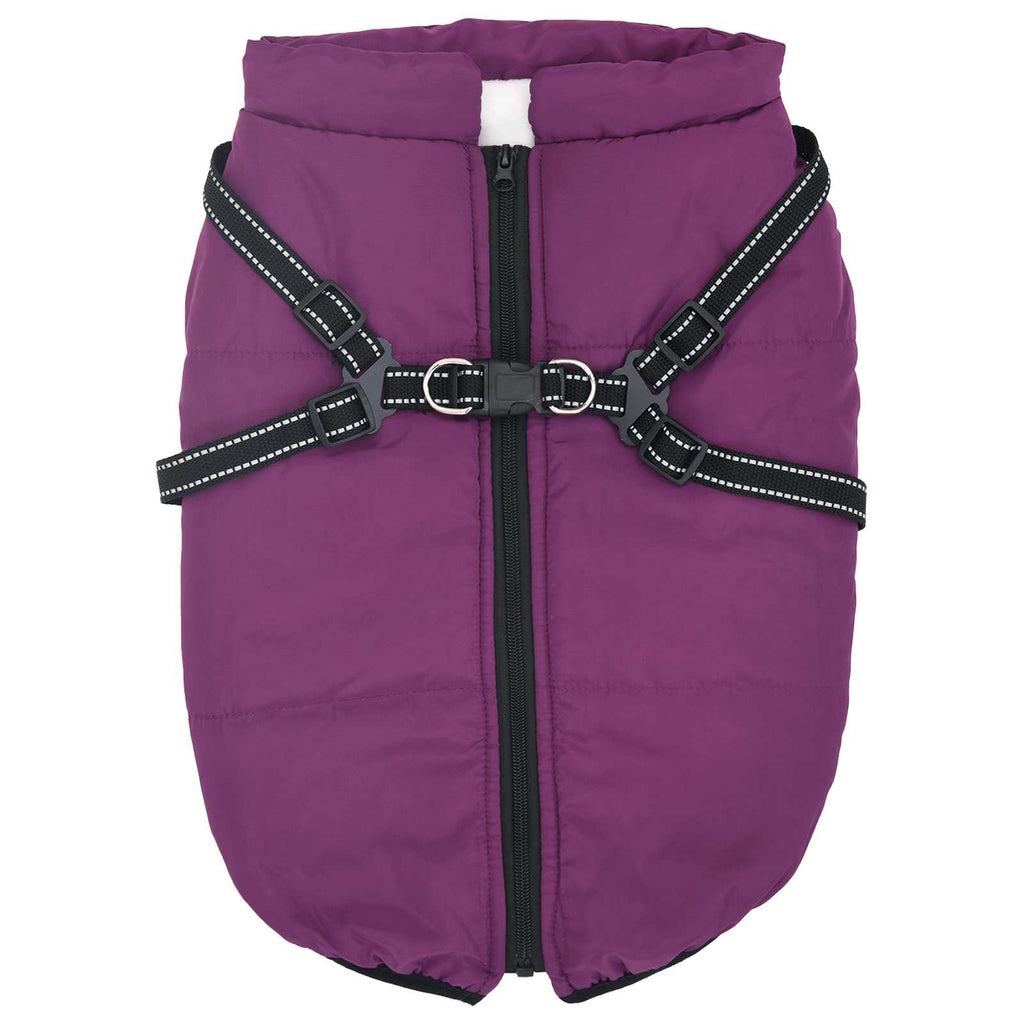 Μπουφάν Σκύλου Μοβ Μ52 Φλις και Πολυεστέρας