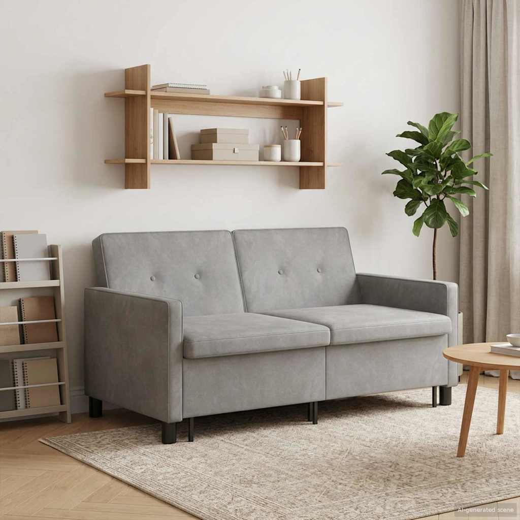 Κρεβάτι καναπές Ανοιχτό γκρι 154 x 94,5 x 80,5 εκ Ύφασμα