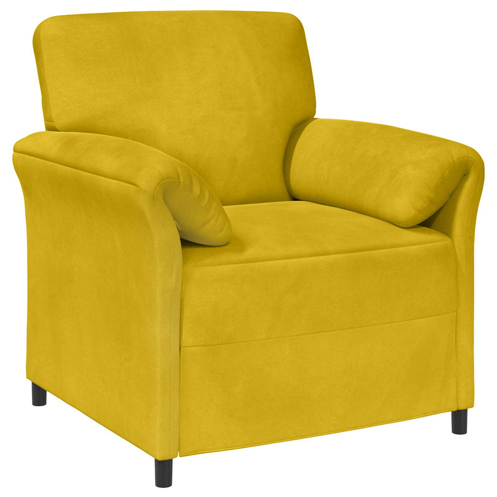 Σετ Καναπέ 2 τμχ. Κίτρινο Βελούδο