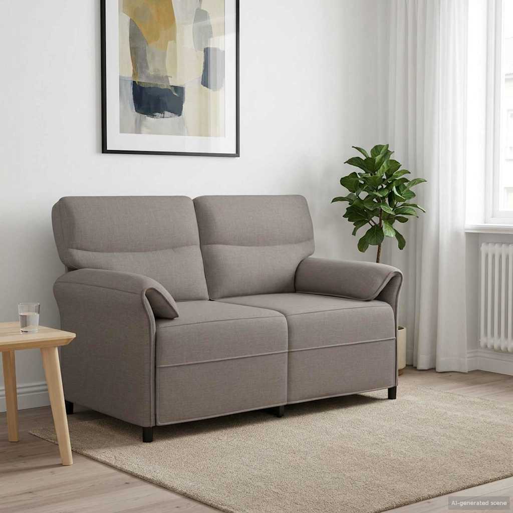 Καναπές 2 ατόμων Taupe 138 x 83 x 95 εκ