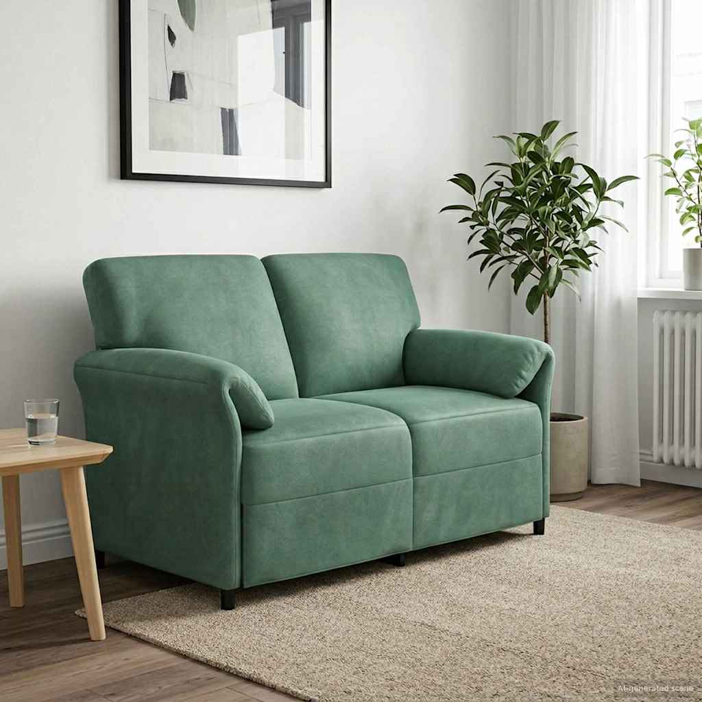 Καναπές 2 ατόμων Θαλασσί 138 x 83 x 95 εκ Βελούδο