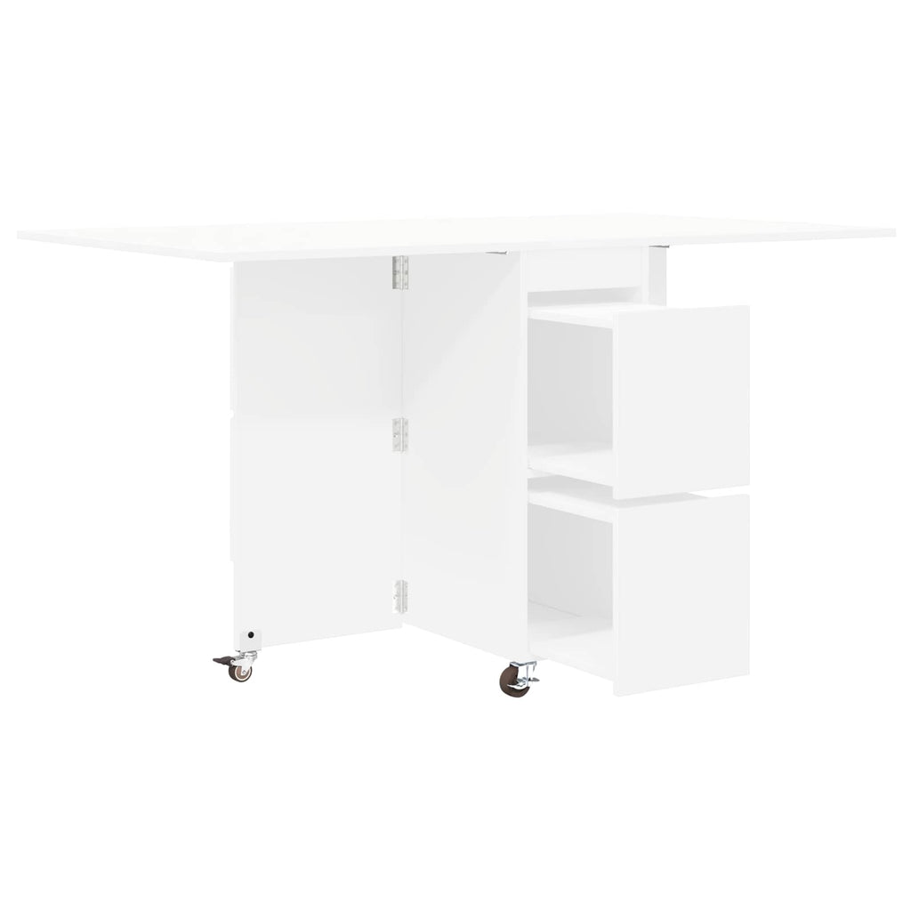 Τραπέζι φαγητού 140 x 80 x 77 cm Επεξεργασμένο Ξύλο Λευκό