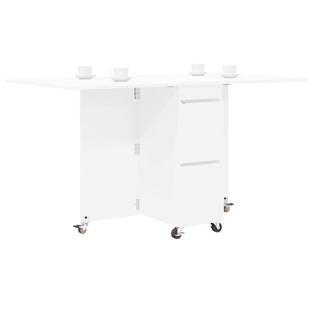 Τραπέζι φαγητού 140 x 80 x 77 cm Επεξεργασμένο Ξύλο Λευκό
