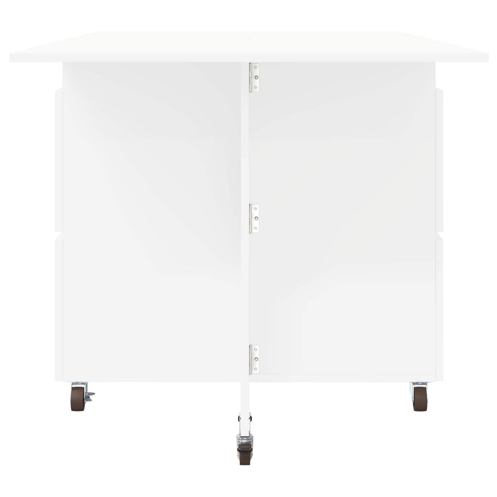 Τραπέζι φαγητού 140 x 80 x 77 cm Επεξεργασμένο Ξύλο Λευκό