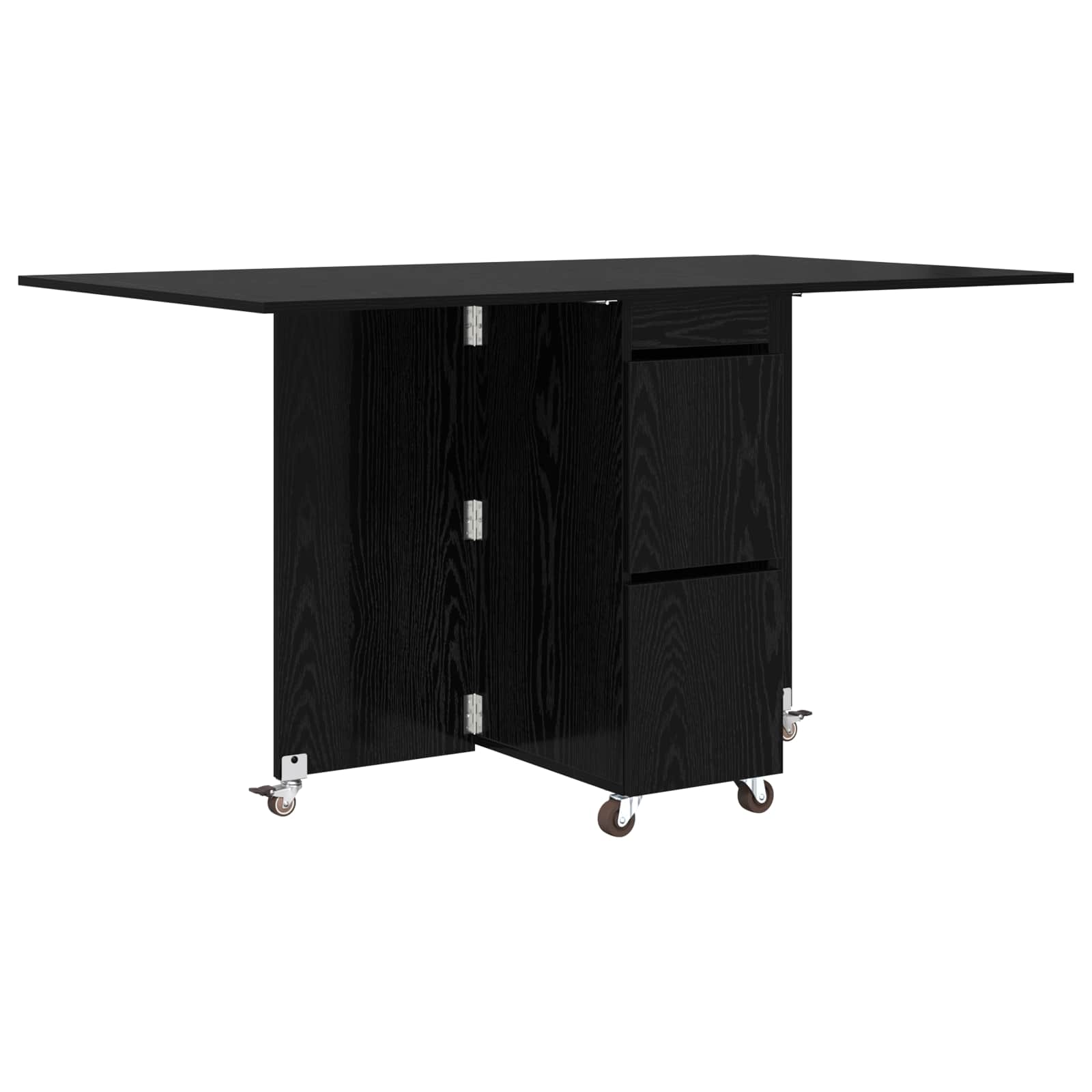 Τραπέζι φαγητού 140 x 80 x 77 cm Επεξεργασμένο Ξύλο Μαύρη Δρυς