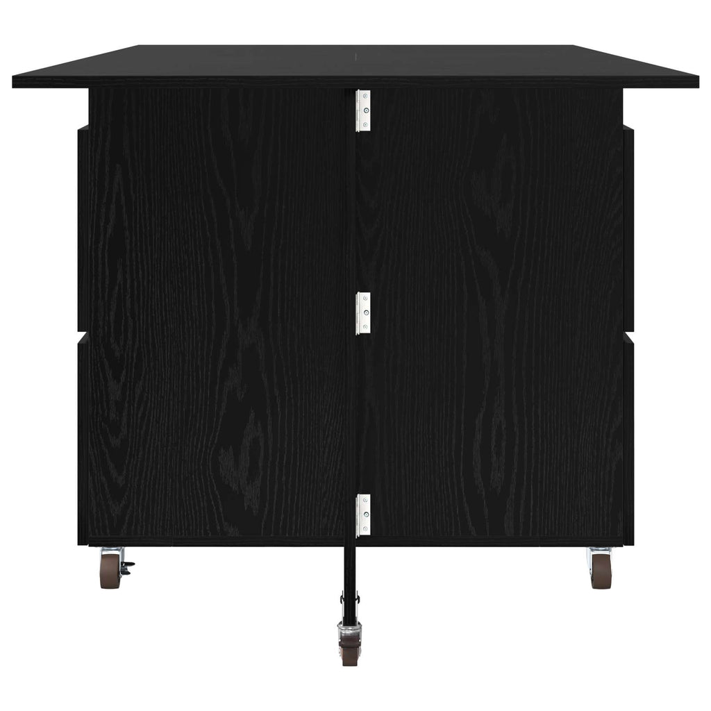 Τραπέζι φαγητού 140 x 80 x 77 cm Επεξεργασμένο Ξύλο Μαύρη Δρυς