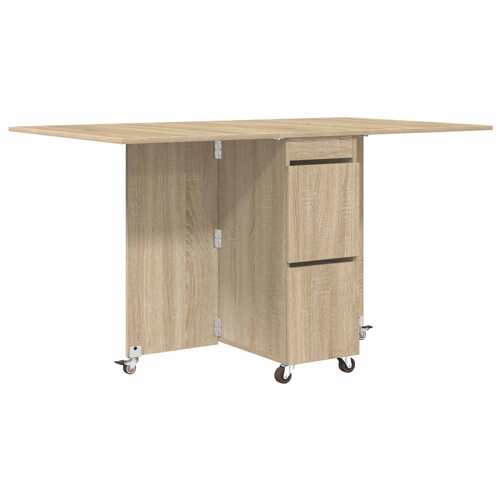 Τραπέζι φαγητού 140 x 80 x 77 cm Επεξεργασμένο Ξύλο Sonoma Δρυς