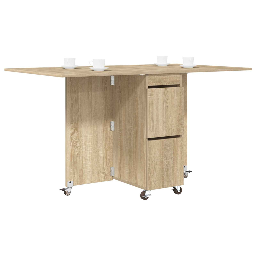 Τραπέζι φαγητού 140 x 80 x 77 cm Επεξεργασμένο Ξύλο Sonoma Δρυς