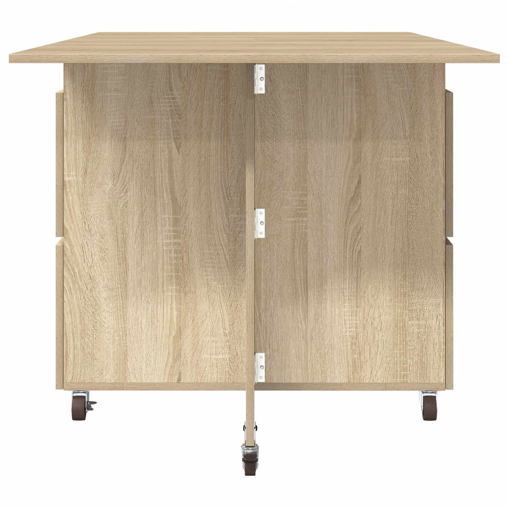 Τραπέζι φαγητού 140 x 80 x 77 cm Επεξεργασμένο Ξύλο Sonoma Δρυς