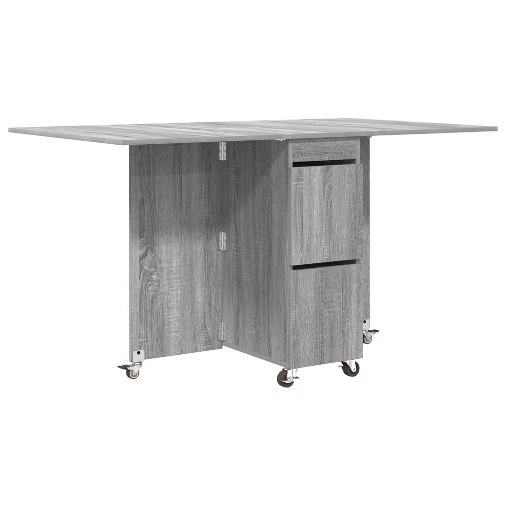 Τραπέζι φαγητού 140 x 80 x 77 cm Επεξεργασμένο Ξύλο Γκρι Sonoma