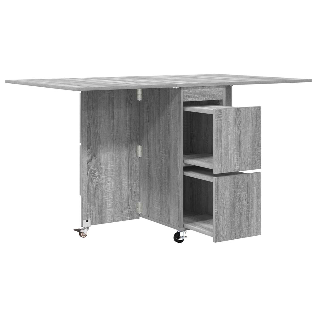Τραπέζι φαγητού 140 x 80 x 77 cm Επεξεργασμένο Ξύλο Γκρι Sonoma