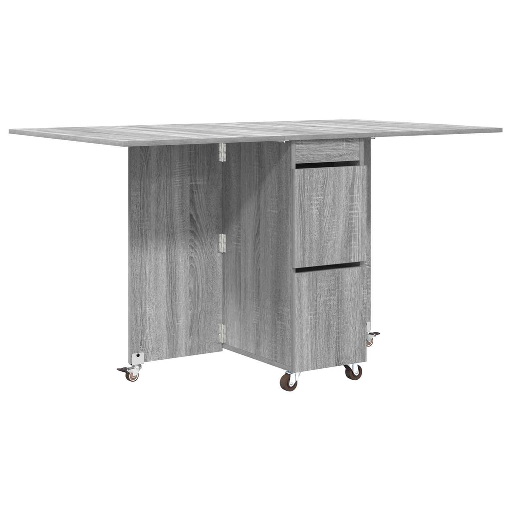 Τραπέζι φαγητού 140 x 80 x 77 cm Επεξεργασμένο Ξύλο Γκρι Sonoma