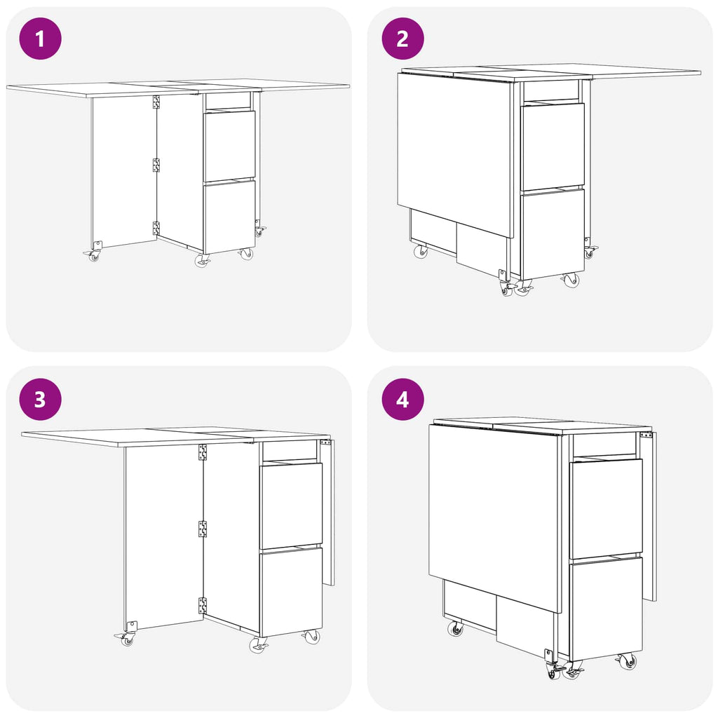 Τραπέζι φαγητού 140 x 80 x 77 cm Επεξεργασμένο Ξύλο Γκρι Sonoma