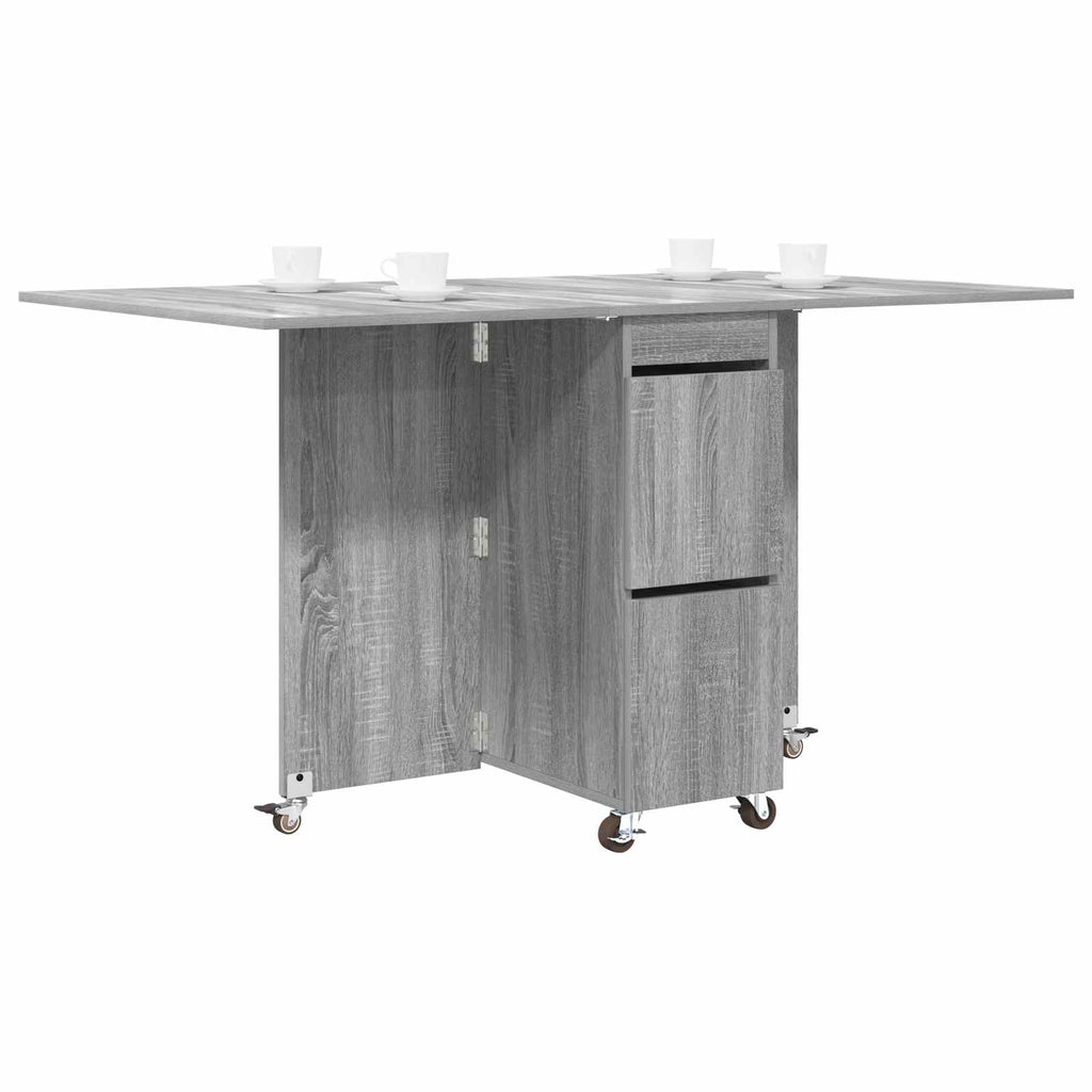Τραπέζι φαγητού 140 x 80 x 77 cm Επεξεργασμένο Ξύλο Γκρι Sonoma