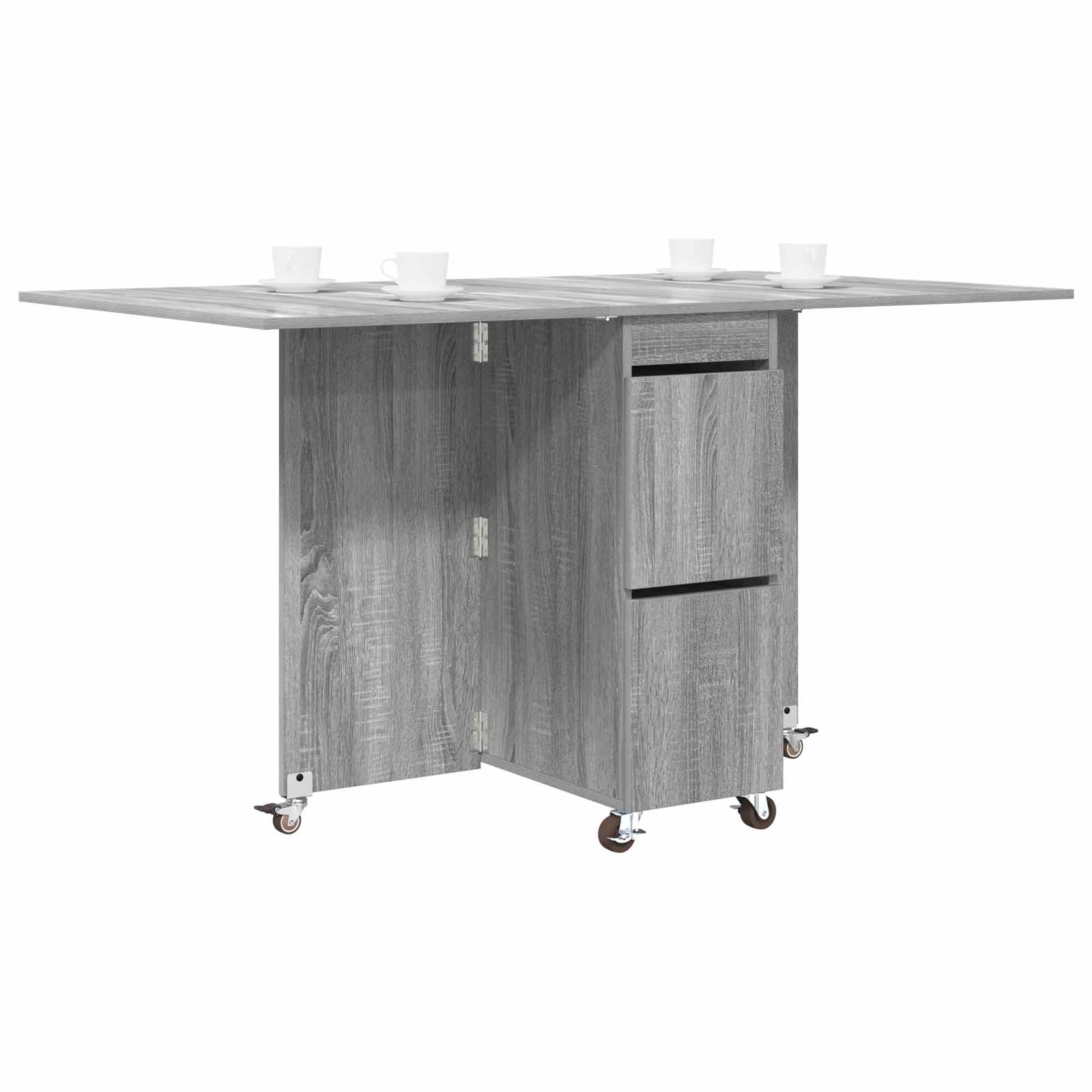 Τραπέζι φαγητού 140 x 80 x 77 cm Επεξεργασμένο Ξύλο Γκρι Sonoma