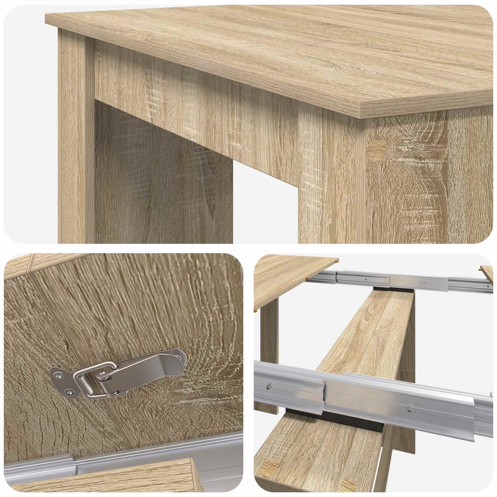 Τραπέζι φαγητού 180 x 85 x 75 εκ Επεξεργασμένο Ξύλο Sonoma Δρυς