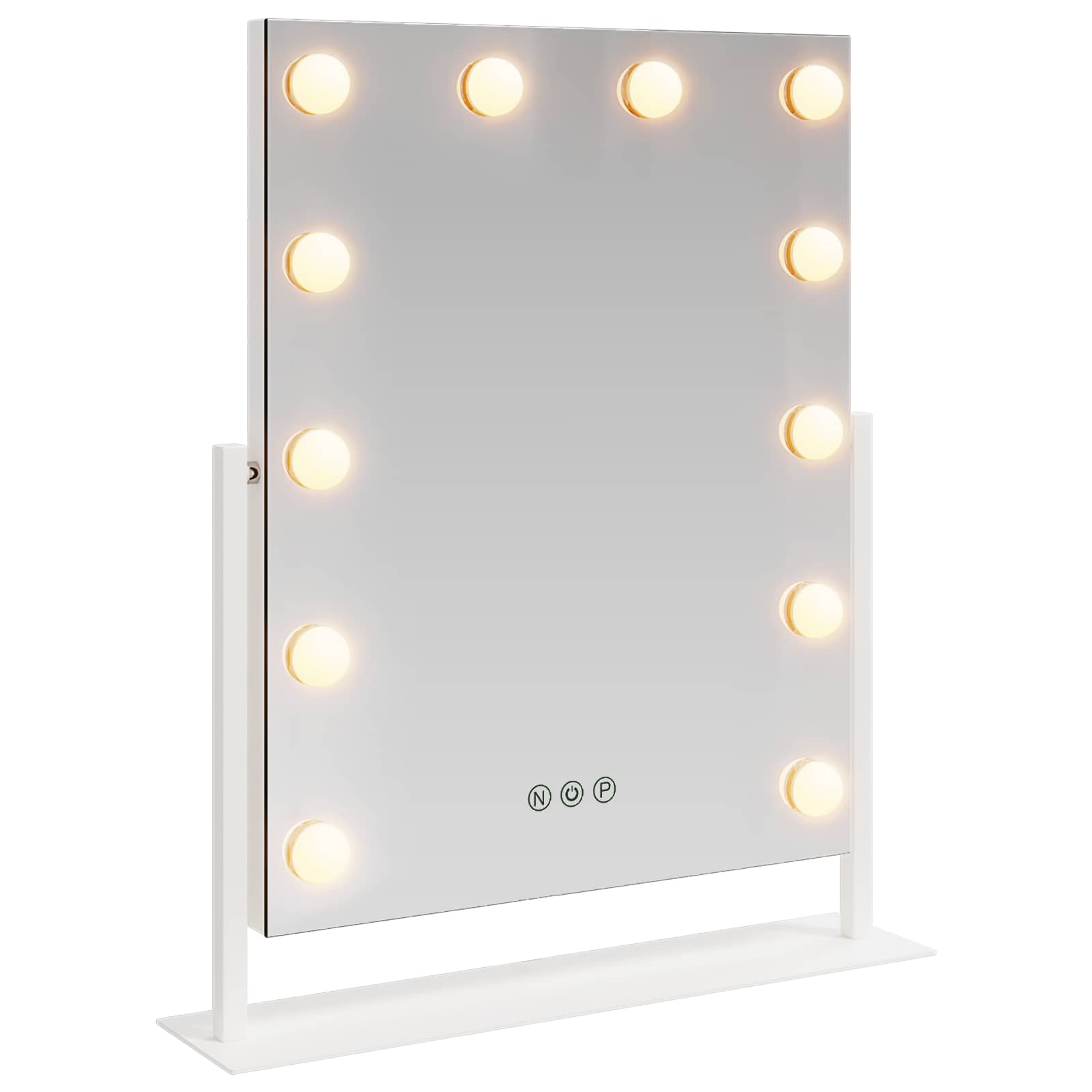 Καθρέφτης Vanity LED Λευκό 44 x 10 x 53 εκ Γυαλί και Χάλυβας