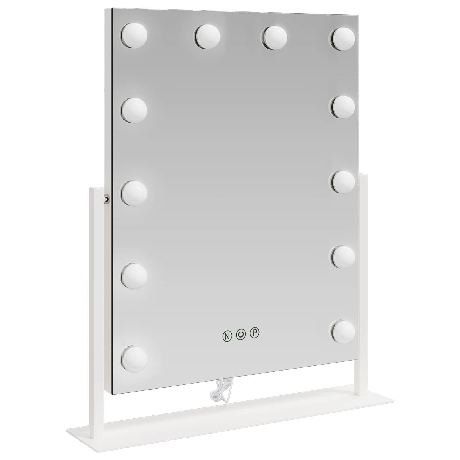 Καθρέφτης Vanity LED Λευκό 44 x 10 x 53 εκ Γυαλί και Χάλυβας