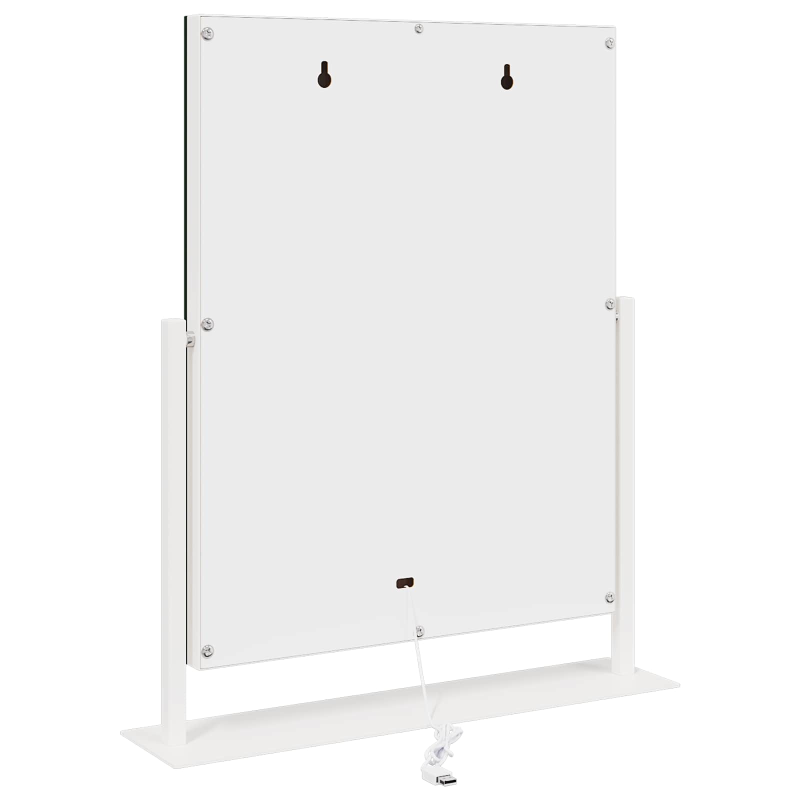 Καθρέφτης Vanity LED Λευκό 44 x 10 x 53 εκ Γυαλί και Χάλυβας