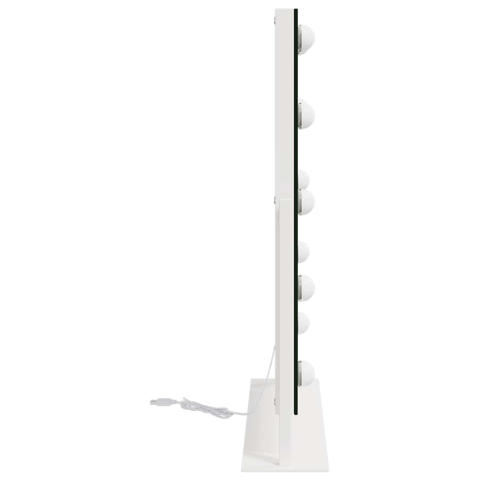 Καθρέφτης Vanity LED Λευκό 44 x 10 x 53 εκ Γυαλί και Χάλυβας