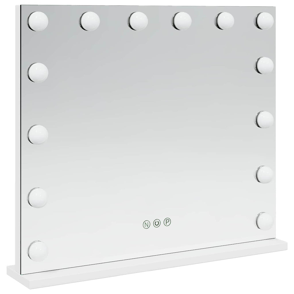 Καθρέφτης Vanity LED Λευκό 50 x 10 x 44 εκ Γυαλί και Χάλυβας
