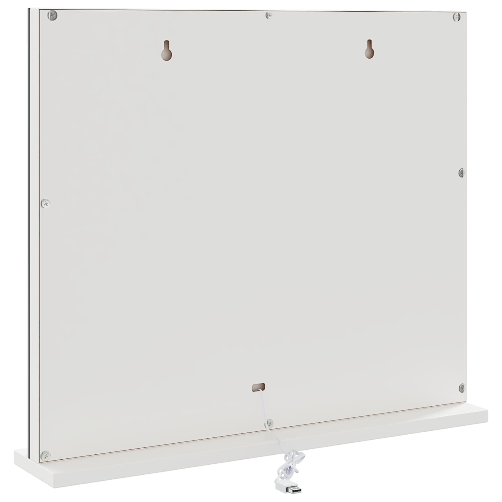 Καθρέφτης Vanity LED Λευκό 50 x 10 x 44 εκ Γυαλί και Χάλυβας