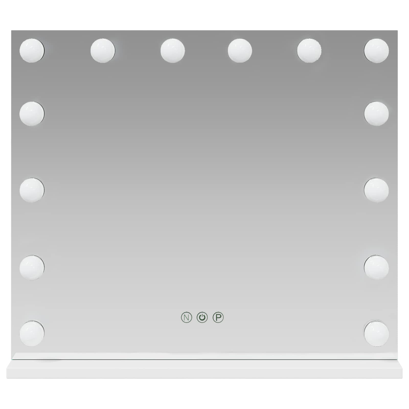Καθρέφτης Vanity LED Λευκό 50 x 10 x 44 εκ Γυαλί και Χάλυβας