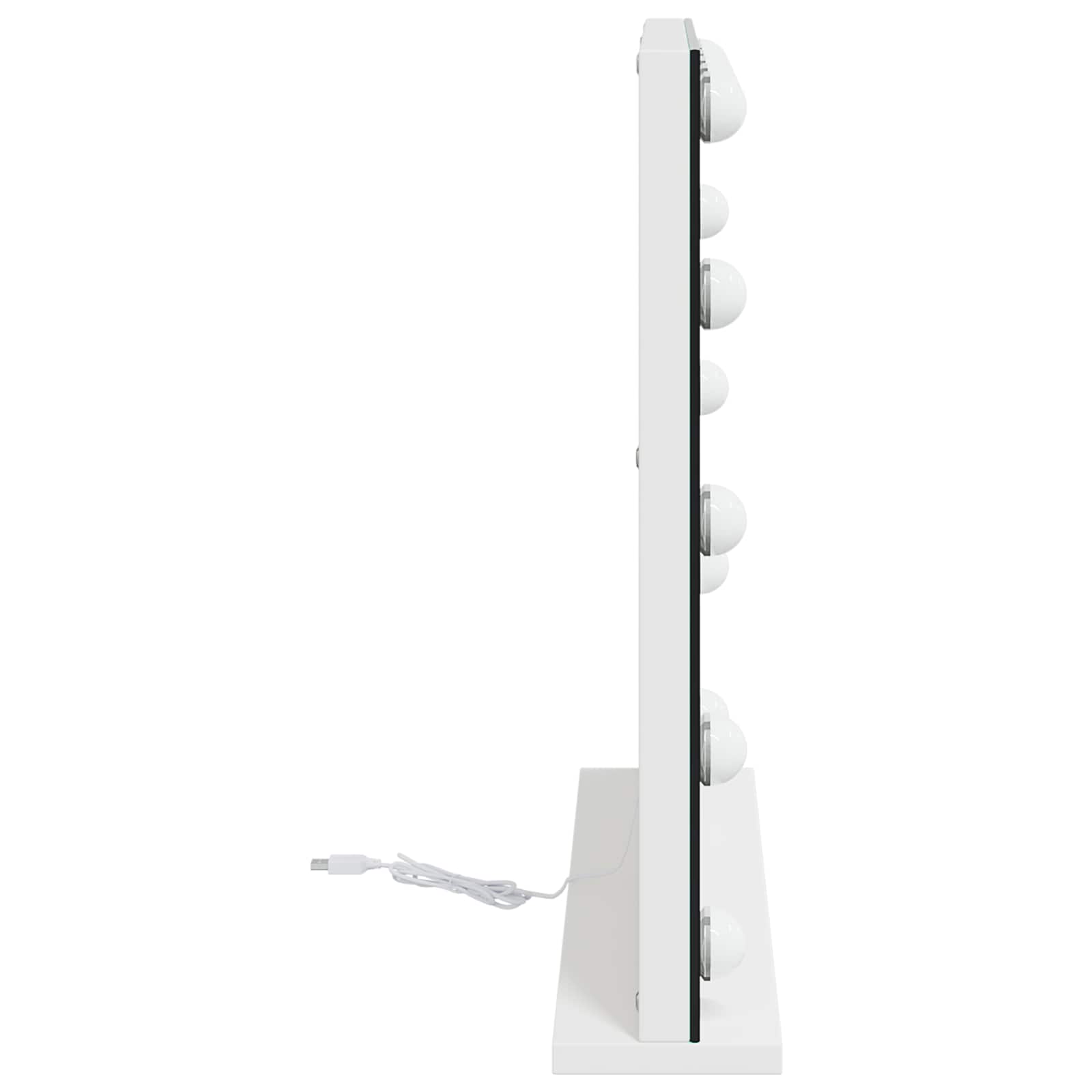 Καθρέφτης Vanity LED Λευκό 50 x 10 x 44 εκ Γυαλί και Χάλυβας