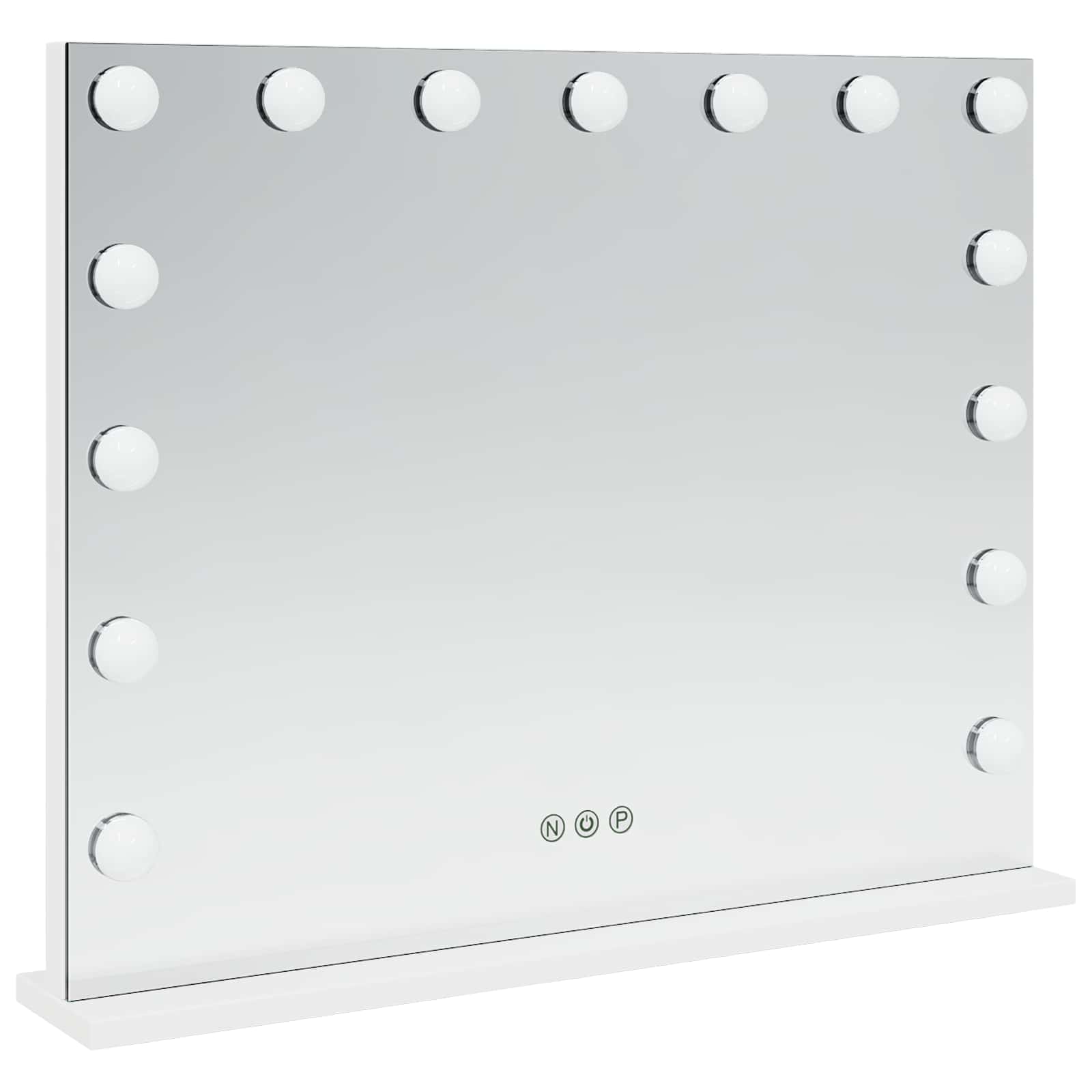 Καθρέφτης Vanity LED Λευκό 58 x 10 x 47 εκ Γυαλί και Χάλυβας