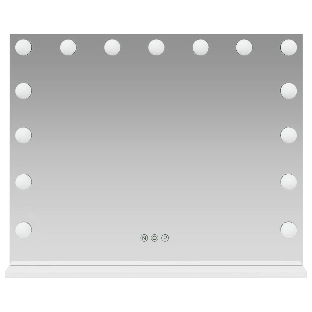 Καθρέφτης Vanity LED Λευκό 58 x 10 x 47 εκ Γυαλί και Χάλυβας