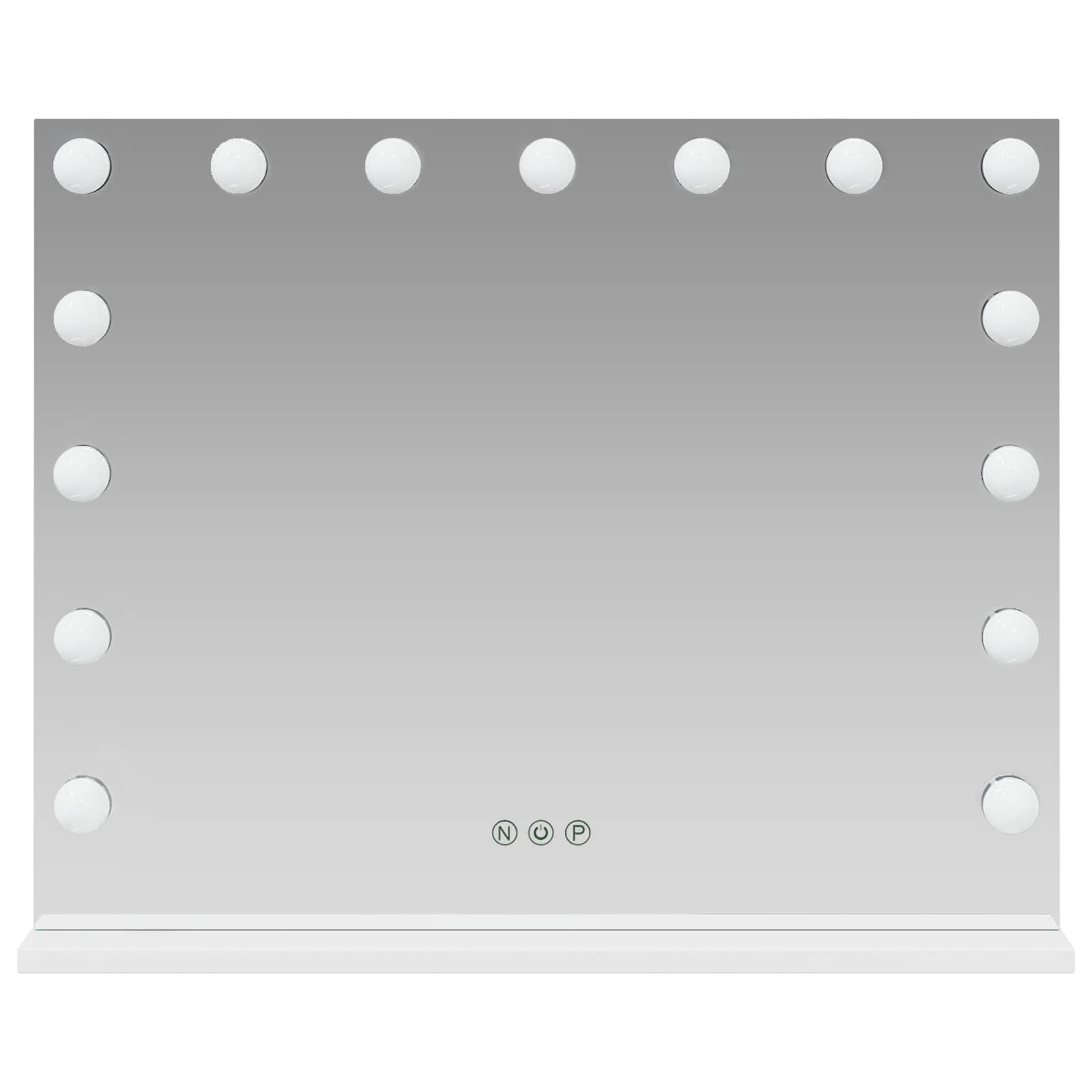 Καθρέφτης Vanity LED Λευκό 58 x 10 x 47 εκ Γυαλί και Χάλυβας