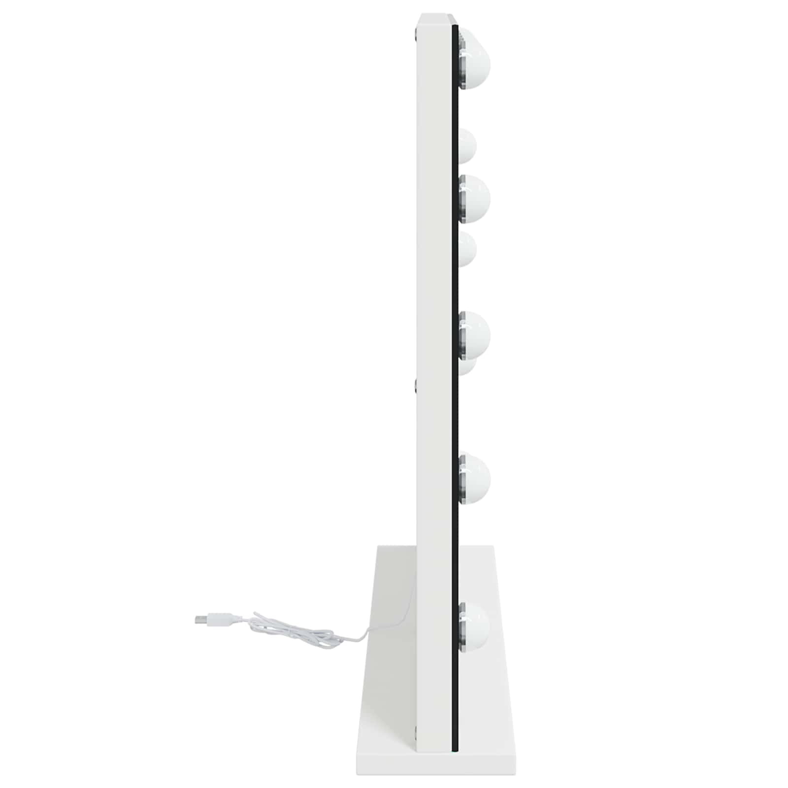 Καθρέφτης Vanity LED Λευκό 58 x 10 x 47 εκ Γυαλί και Χάλυβας