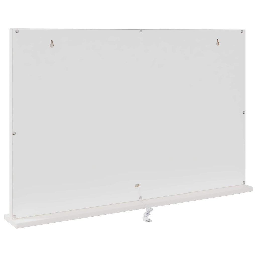 Καθρέφτης Vanity LED Λευκό 80 x 10 x 52,5 εκ Γυαλί και Χάλυβας