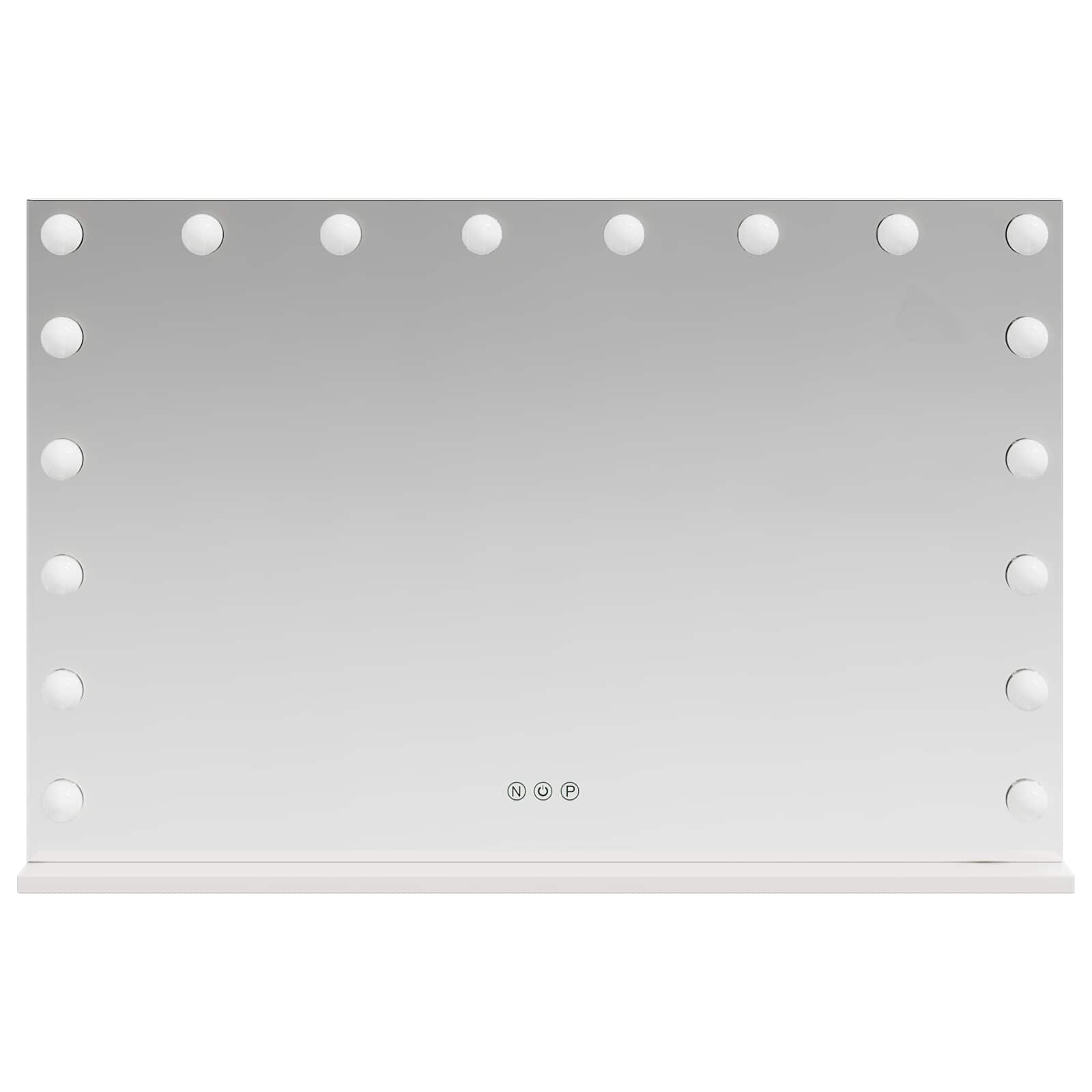 Καθρέφτης Vanity LED Λευκό 80 x 10 x 52,5 εκ Γυαλί και Χάλυβας