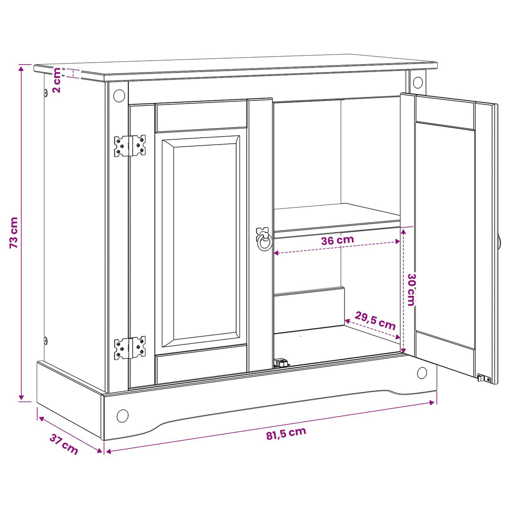 Βάση ενυδρείου CORONA Καφέ 81,5 x 37 x 73 εκ. 250 kg