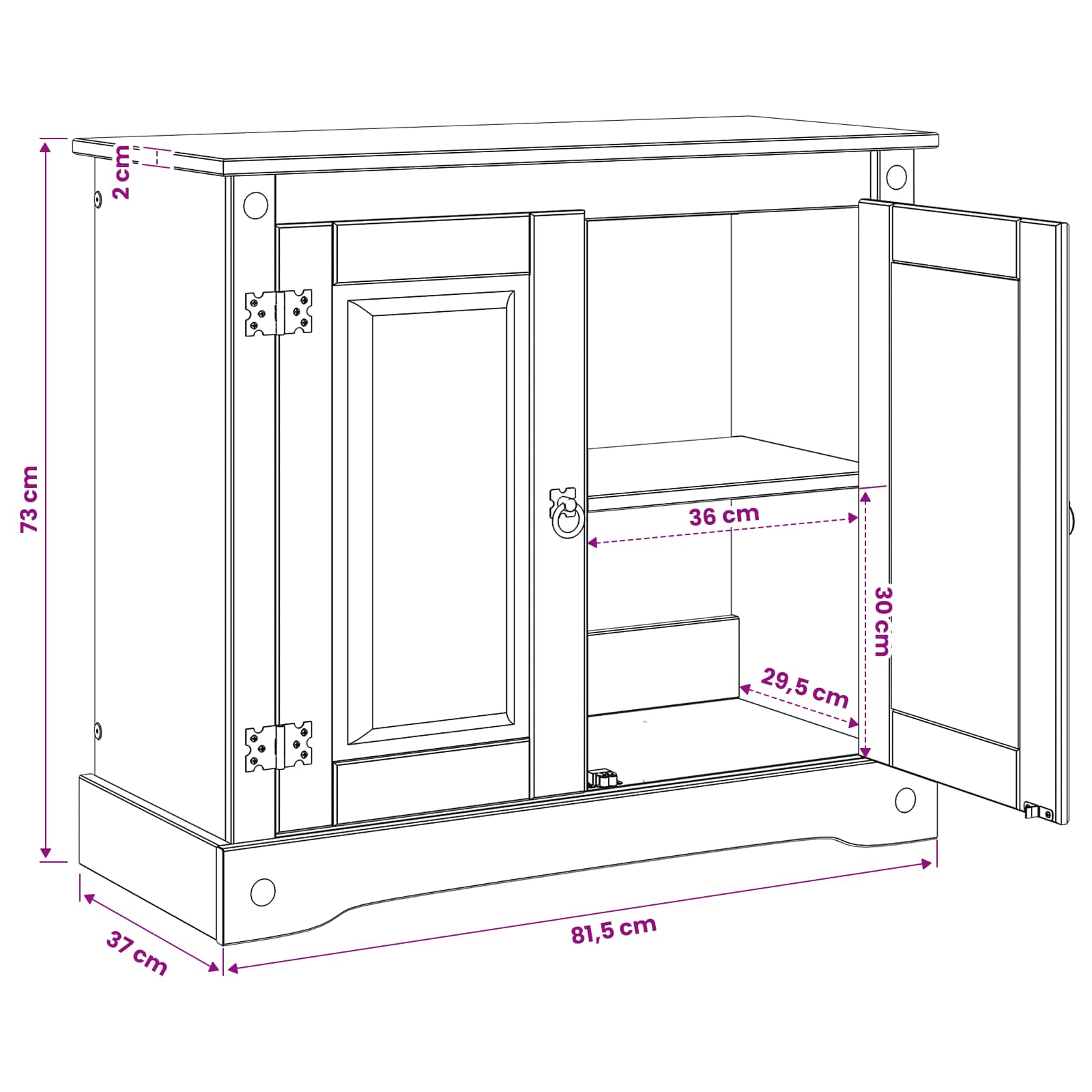 Βάση ενυδρείου CORONA Λευκό και Καφέ 81,5 x 37 x 73 εκ. 250 kg