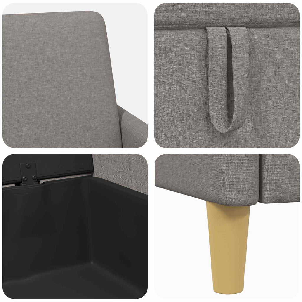 Καναπές με Αποθήκευση Taupe 72 x 78 x 87 εκ. Πολυεστέρας
