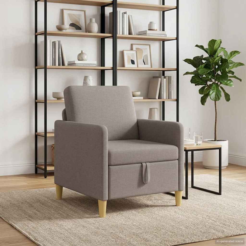 Καναπές με Αποθήκευση Taupe 72 x 78 x 87 εκ. Πολυεστέρας