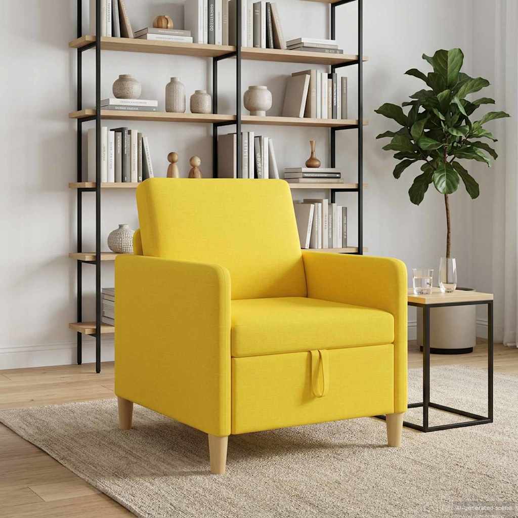 Καναπές με Αποθήκευση Απαλό Κίτρινο 72 x 78 x 87 εκ.