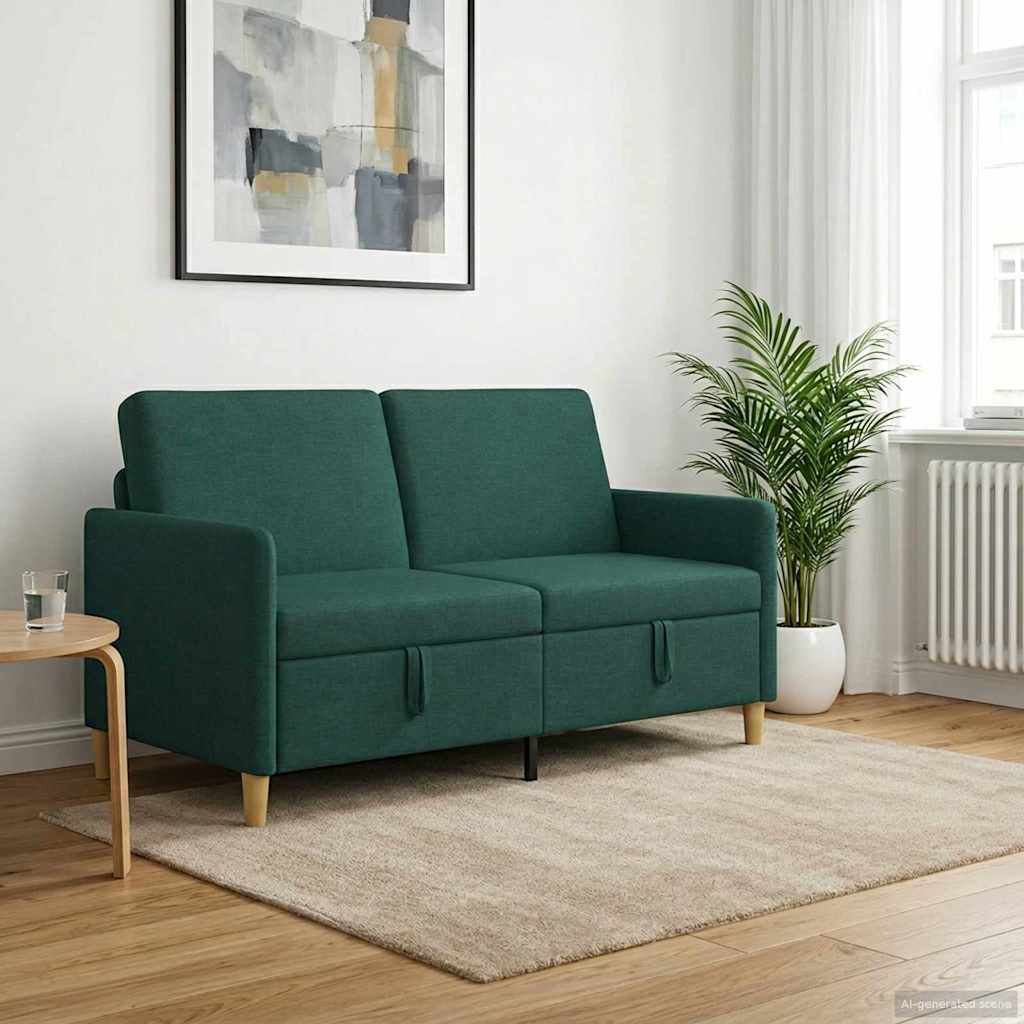 Καναπές με Αποθήκευση Σκούρο Πράσινο 152 x 78 x 87 εκ