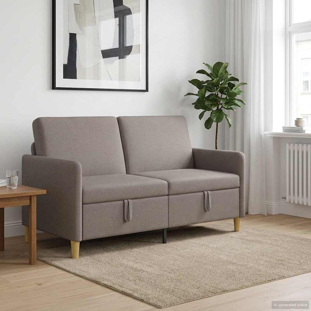 Καναπές με Αποθήκευση Taupe 152 x 78 x 87 εκ Πολυεστέρας