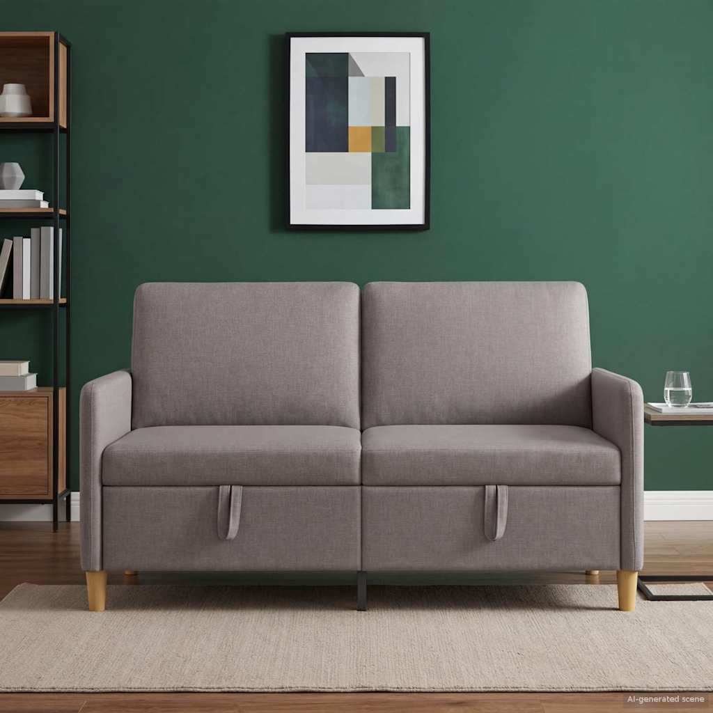 Καναπές με Αποθήκευση Taupe 152 x 78 x 87 εκ Πολυεστέρας