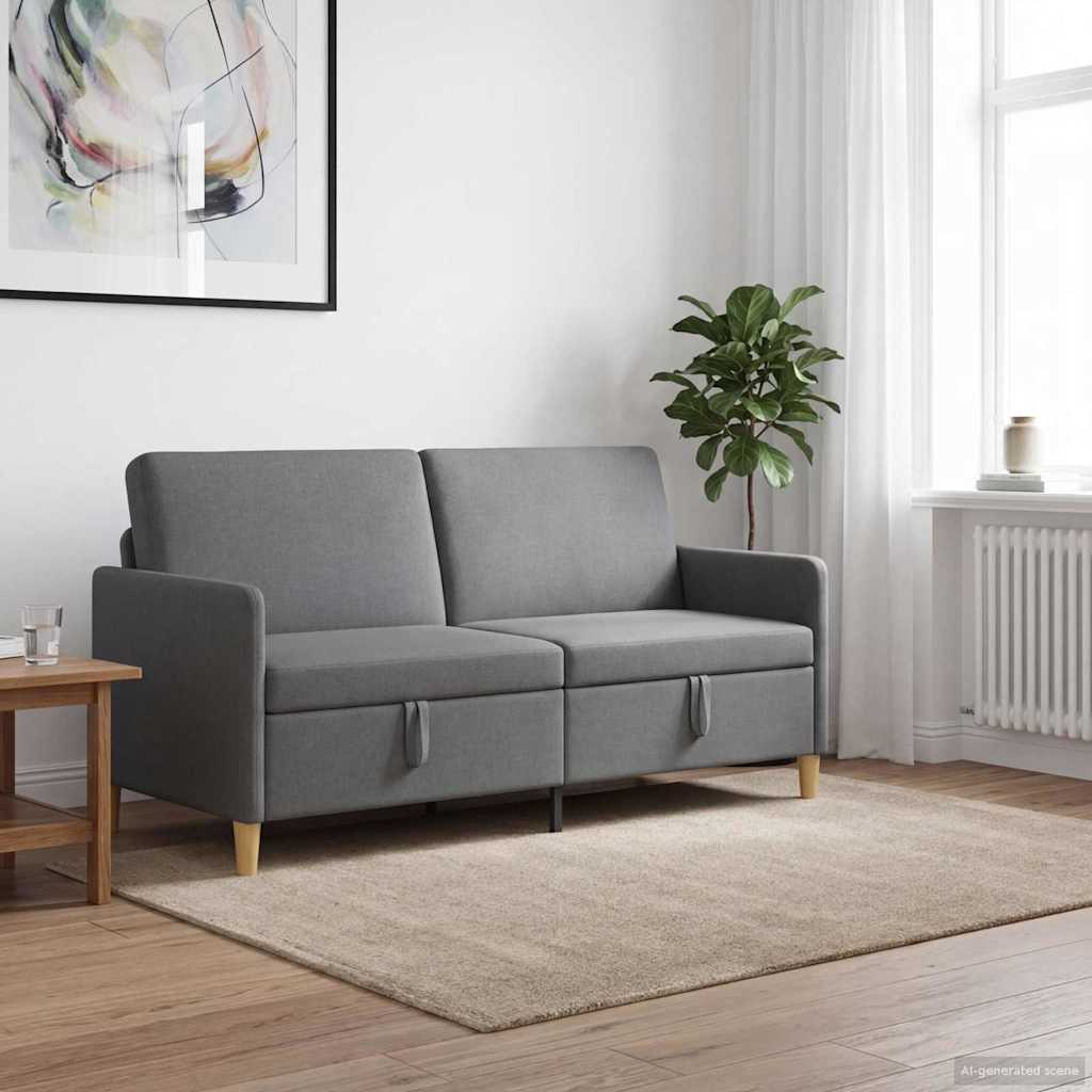 Καναπές με Αποθήκευση Σκούρο Γκρι 172 x 78 x 87 εκ Πολυεστέρας