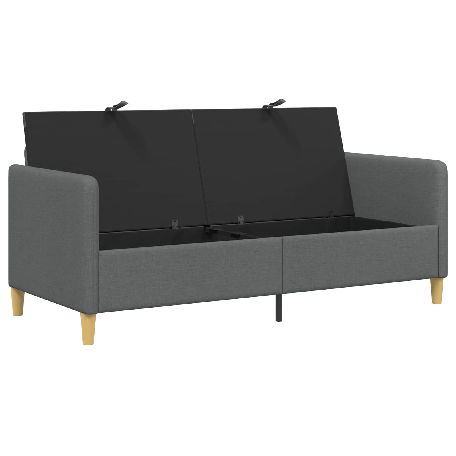 Καναπές με Αποθήκευση Σκούρο Γκρι 172 x 78 x 87 εκ Πολυεστέρας