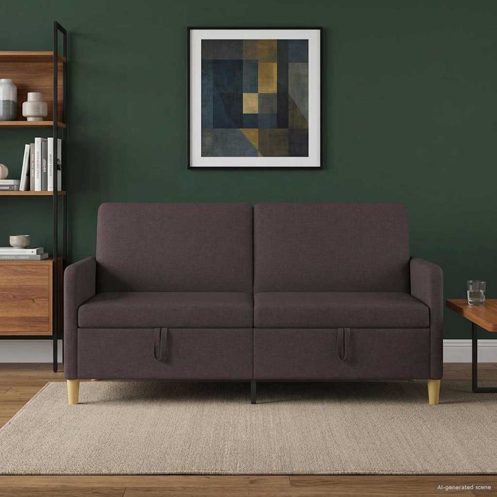 Καναπές με Αποθήκευση Σκούρο Καφέ 172 x 78 x 87 εκ Πολυεστέρας