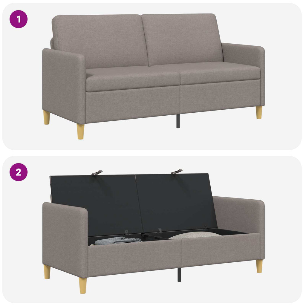 Καναπές με Αποθήκευση Taupe 172 x 78 x 87 εκ Πολυεστέρας