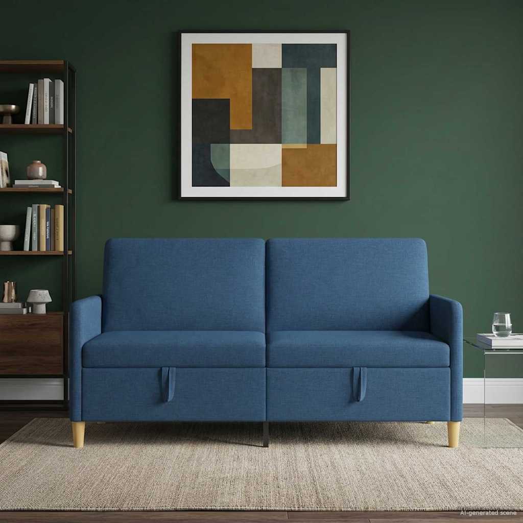 Καναπές με Αποθήκευση Μπλε 172 x 78 x 87 εκ Πολυεστέρας